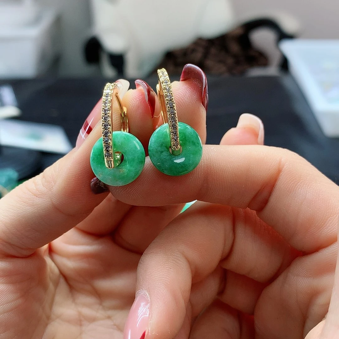 【闪购商品】翡翠耳饰未镶嵌，