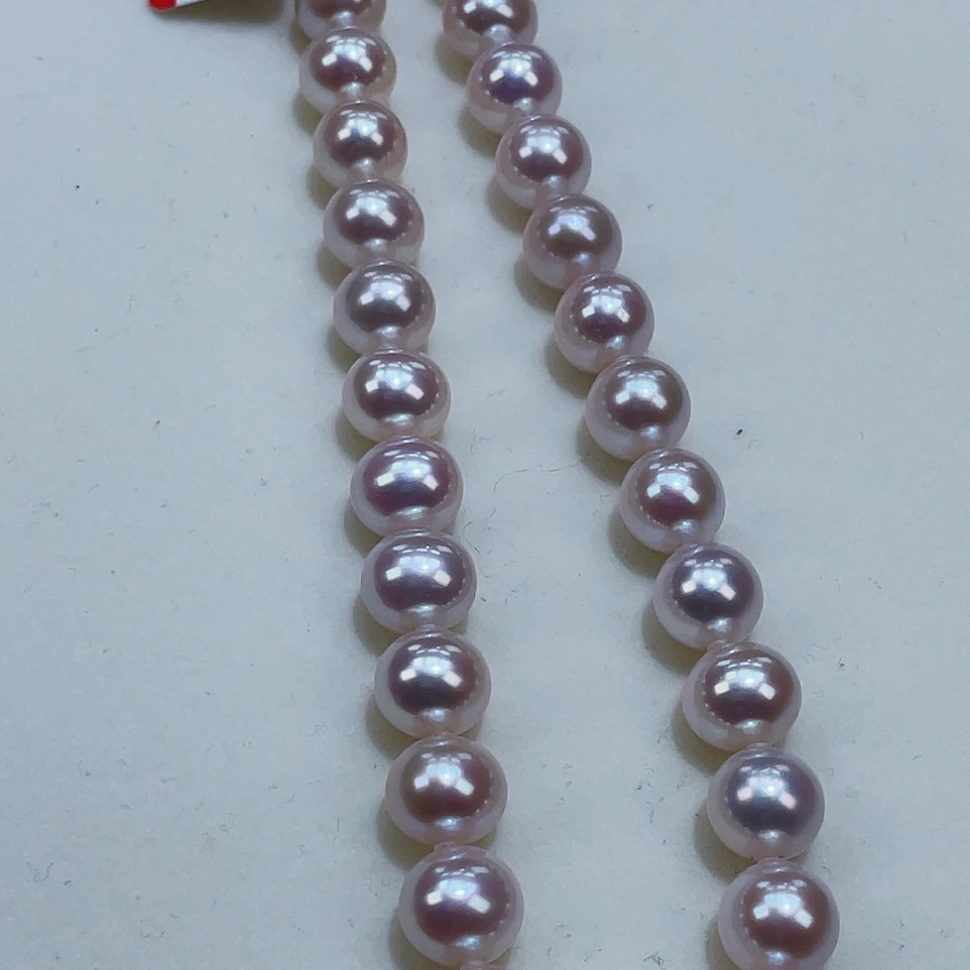 淡水珍珠颈饰银S925镶嵌9-10m炫彩天女光