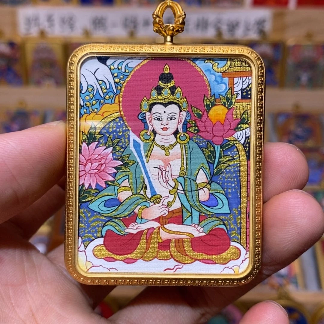 意***1吊坠单卡芯 虚空藏菩萨纯手绘唐卡
