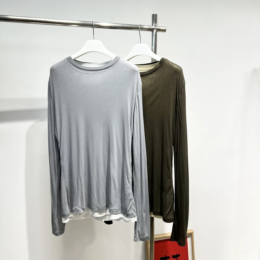 【囍】叠穿设计 真两件套长袖T恤