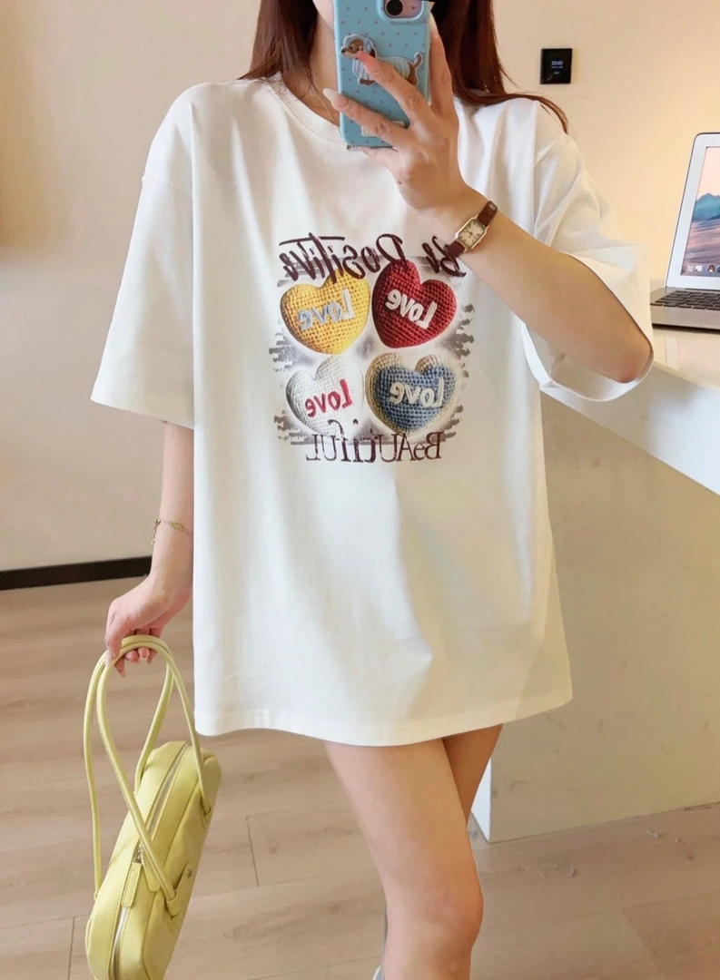 加肥加大圆领时尚休闲数码印花短袖T恤