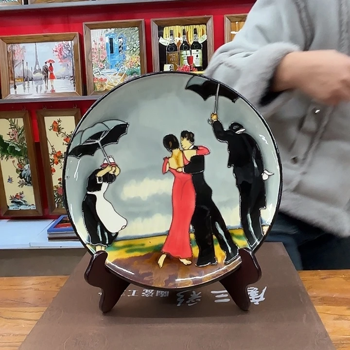 瓷板画瓷板画12寸赏盘