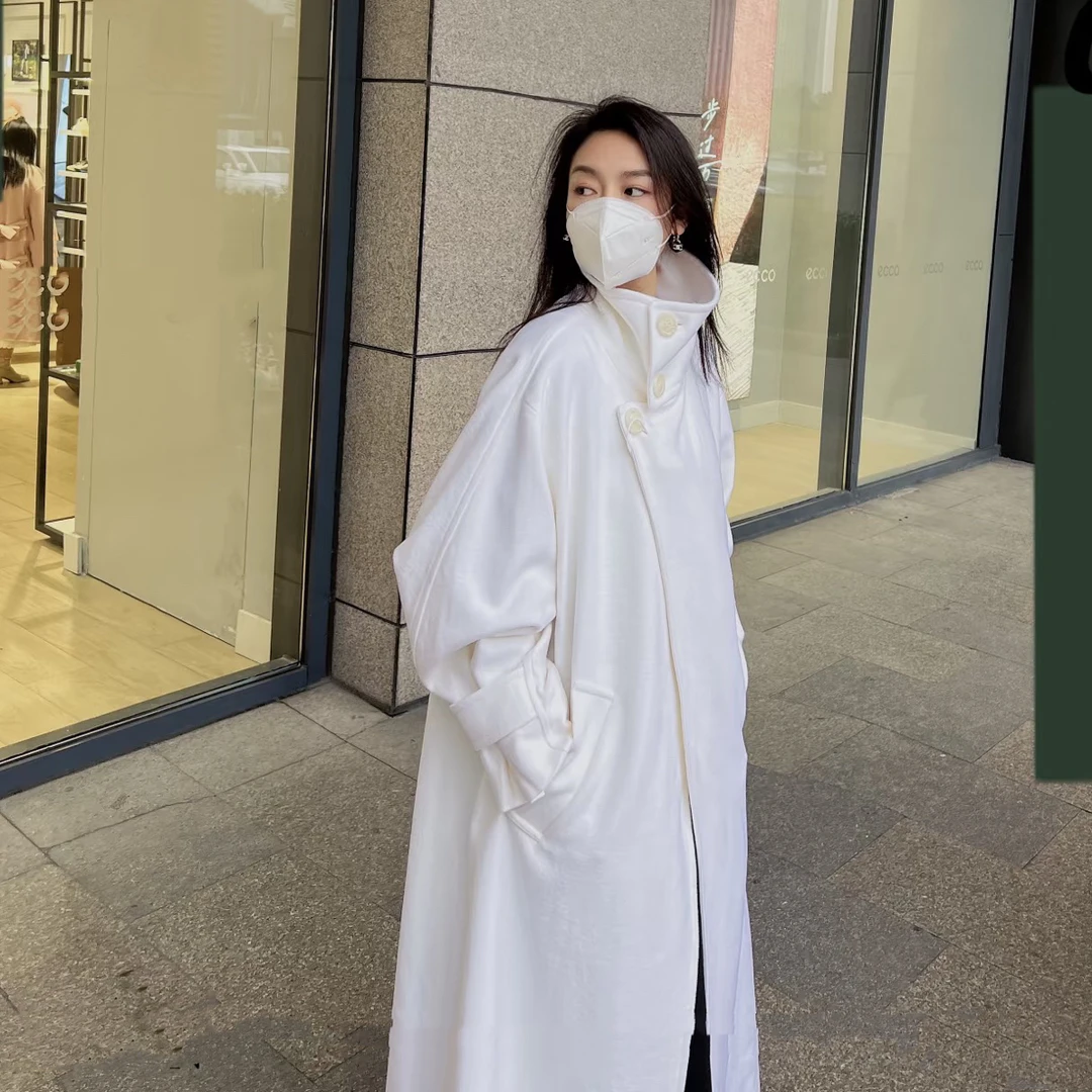 不支持退换 1400624 时尚高领廓形毛呢大衣