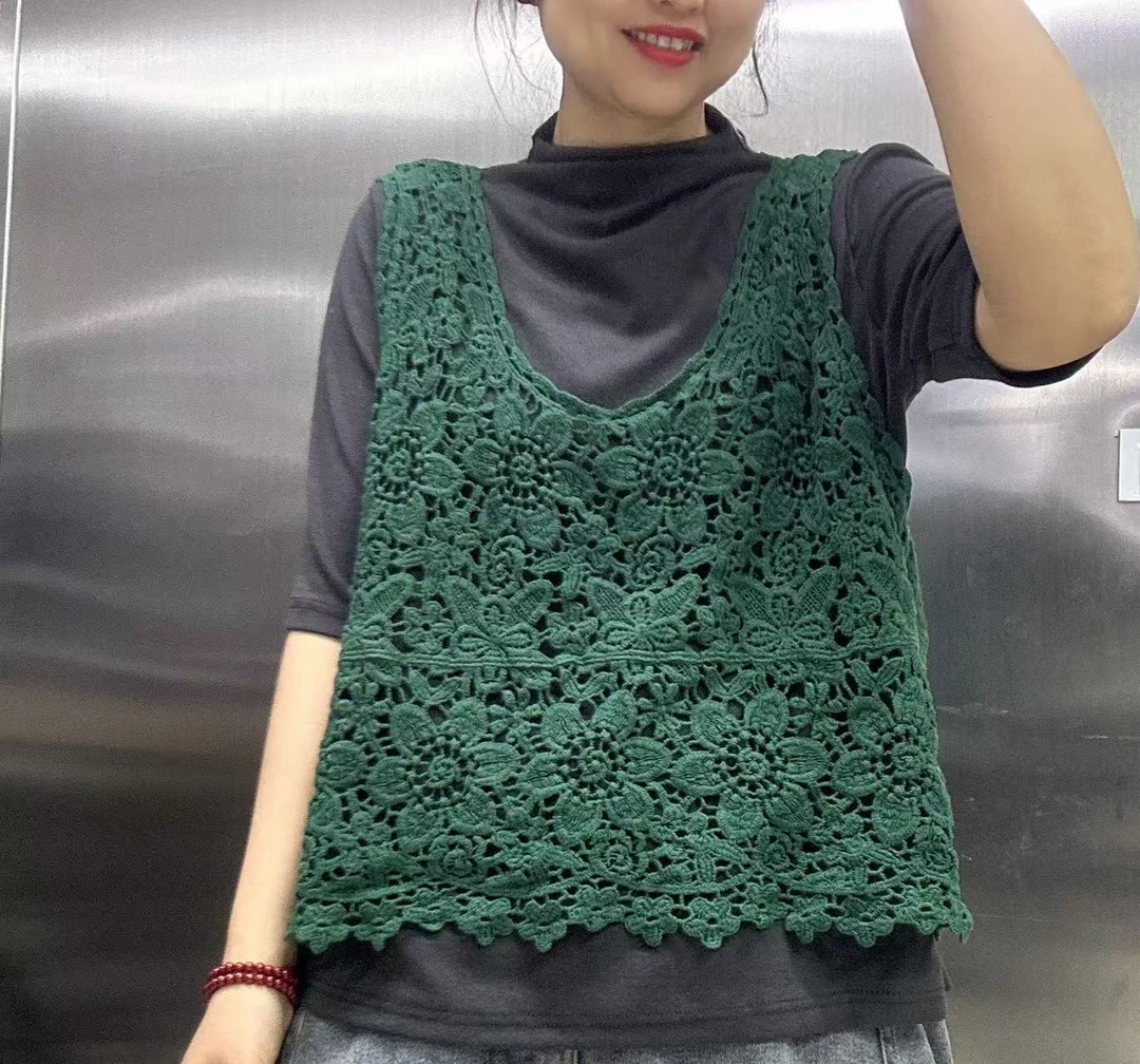 镂空百搭马夹328005