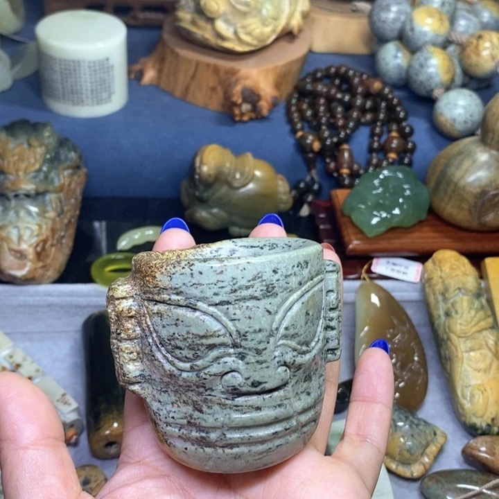 岫岩河磨玉（透闪石质玉）小摆未镶嵌