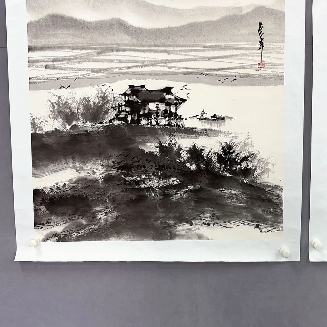 国画艺术家真人手绘