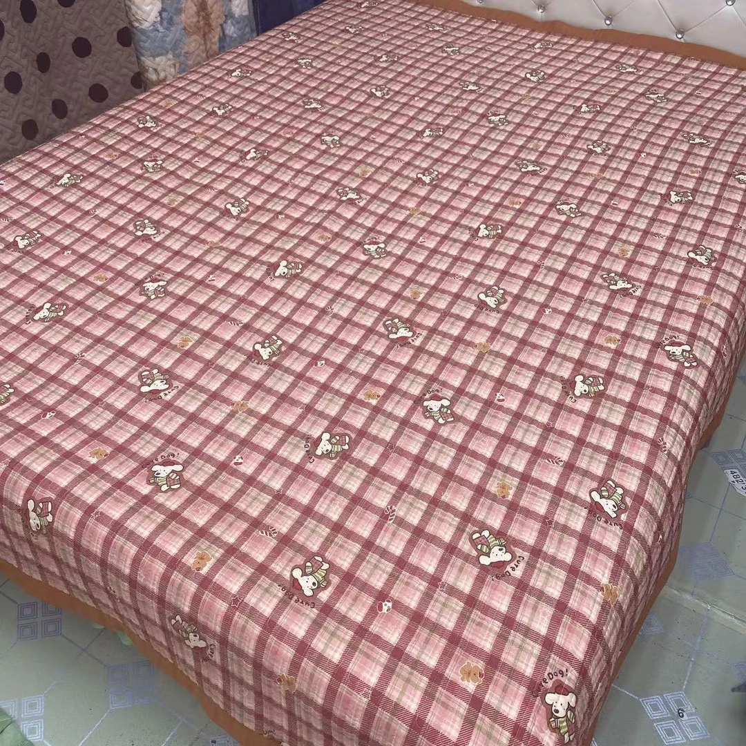 【红格小狗】母婴A类双面加厚珩缝四季通用床盖，亲肤透气防滑不跑床