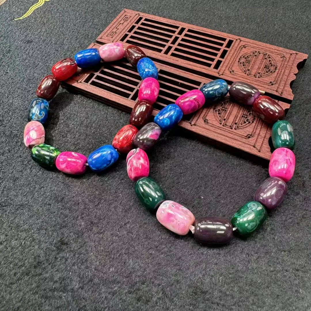 【刘少文】卡9左右精美百曹磁疗时玛瑙手串-MS-J174-多样性只发一件