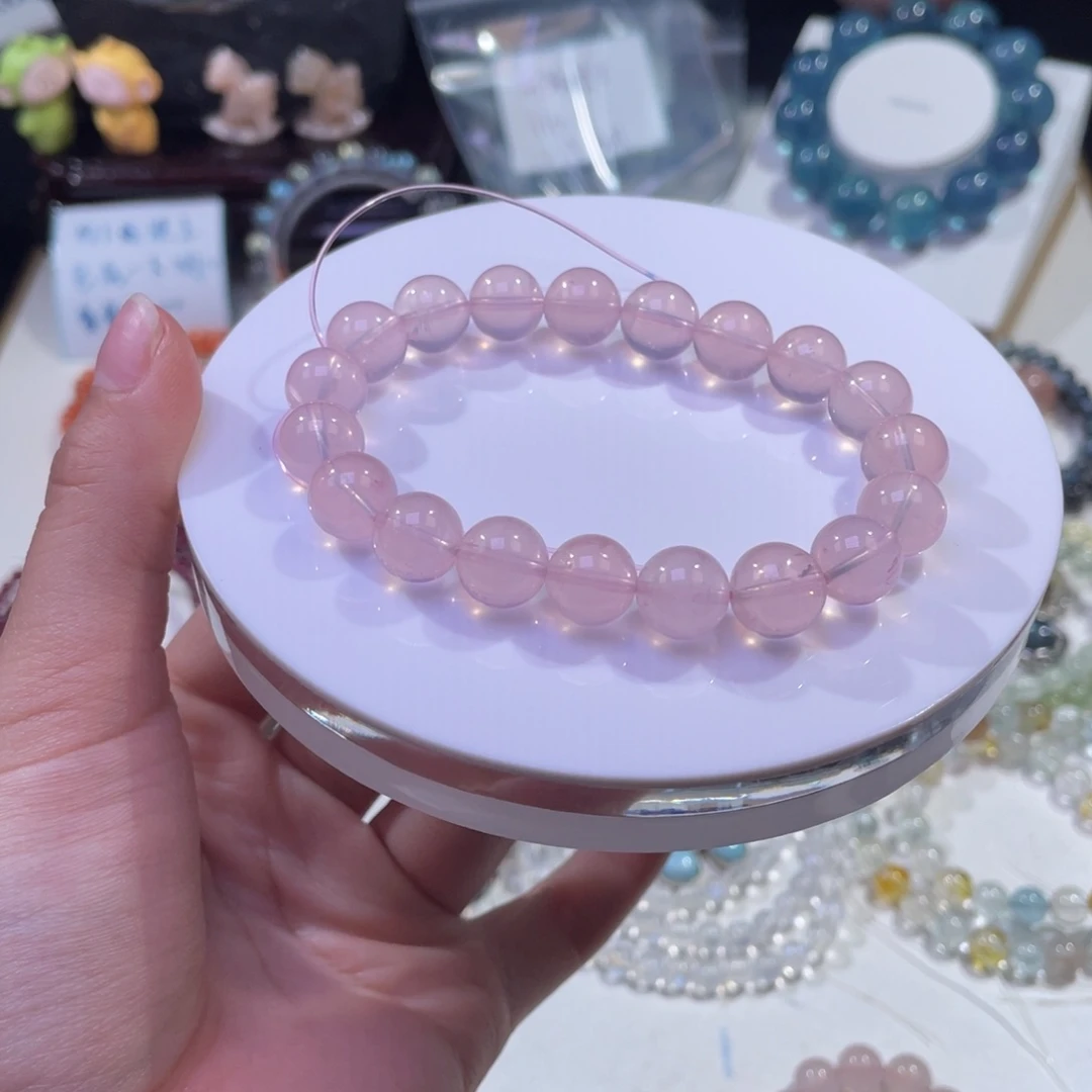 未镶嵌手链水晶蜜桃马粉水晶10mm