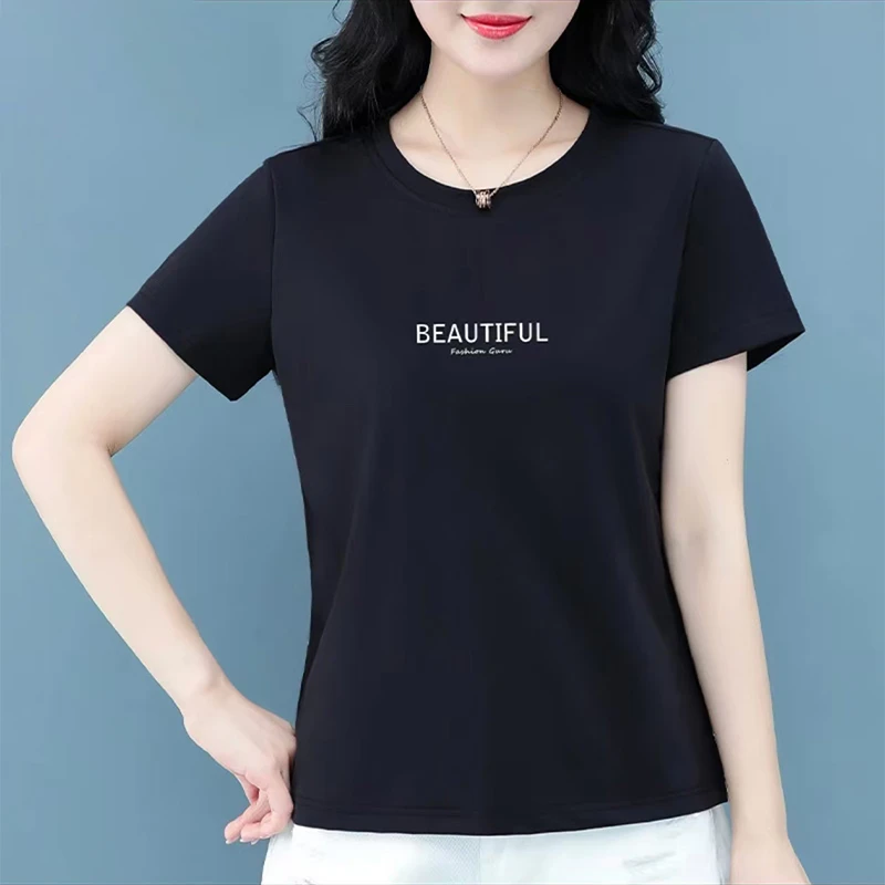 显瘦短袖t恤女夏季2024新款薄款时尚韩版短款上衣运动