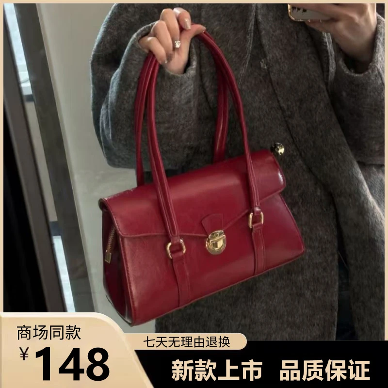喜庆红色包包女2025新款质感新娘包百搭气质手提包大容量单肩婚包