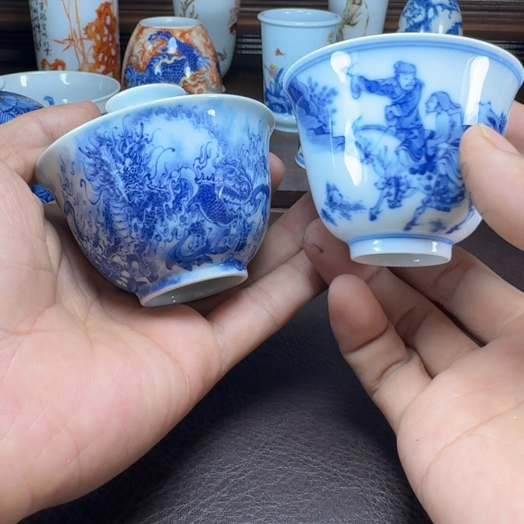 一***哒瓷片当代景德镇陶瓷手绘茶具