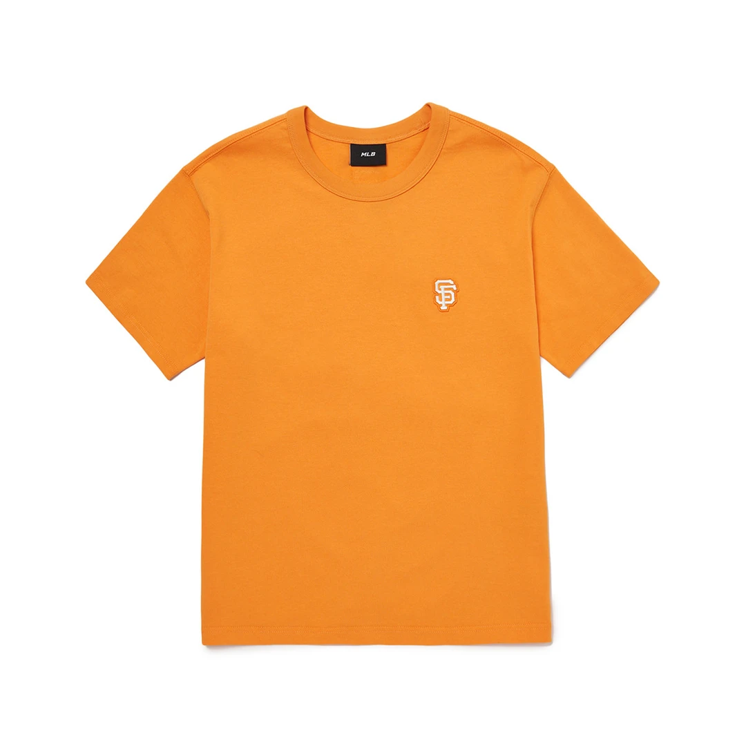 MLB男式女式情侣T恤棋盘格印花短袖休闲宽松夏3ATSM8023