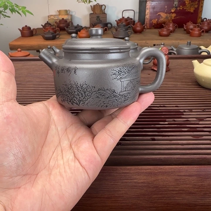 紫砂茶壶千喜天青200cc全手工