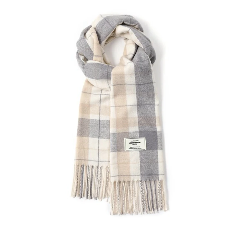 FREE RABBITⅡ 秋冬加长加厚保暖优美设计毛绒感绒线围巾 男女同款