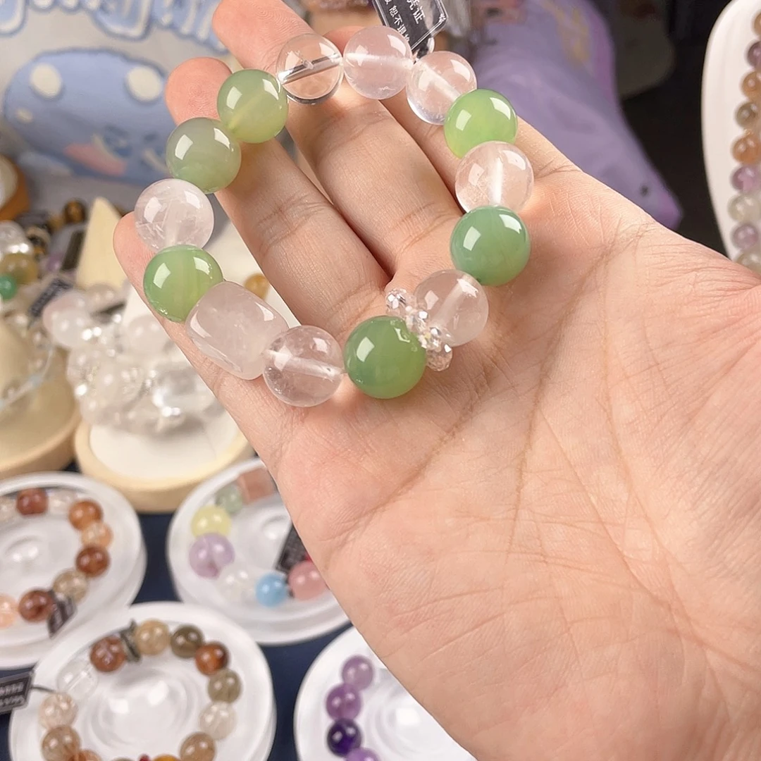 银S925镀金镶嵌手链水晶