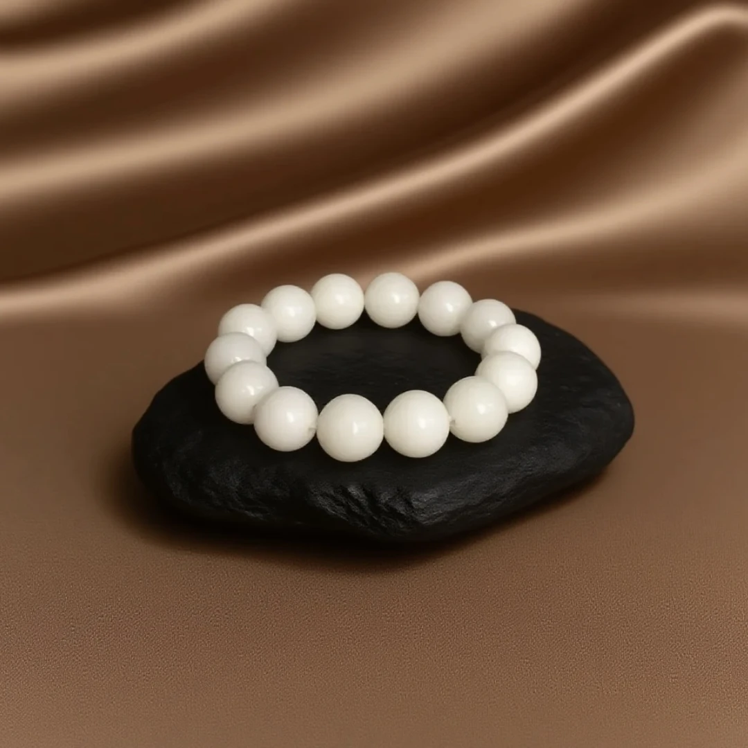 非金属树脂手链 乳白色夜光单圈手串（无礼盒）097