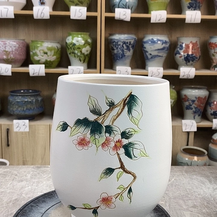 缸13zp景德镇陶瓷花盆