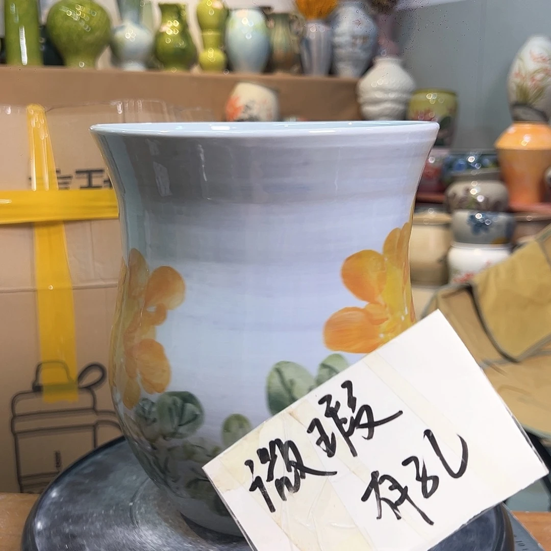 景德镇陶瓷花盆微瑕123