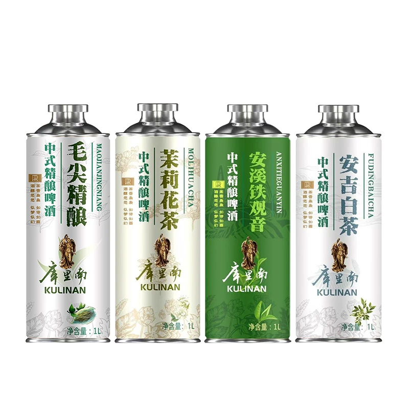 库里南中式精酿 茶啤四种口味混装1L装6瓶 精酿啤酒