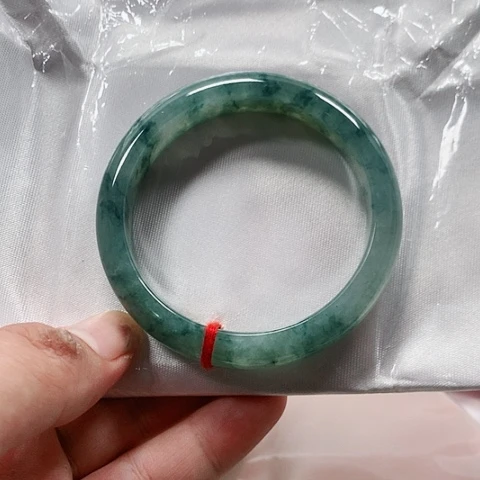 翡翠未镶嵌手镯缅甸翡翠手镯圈口55.8