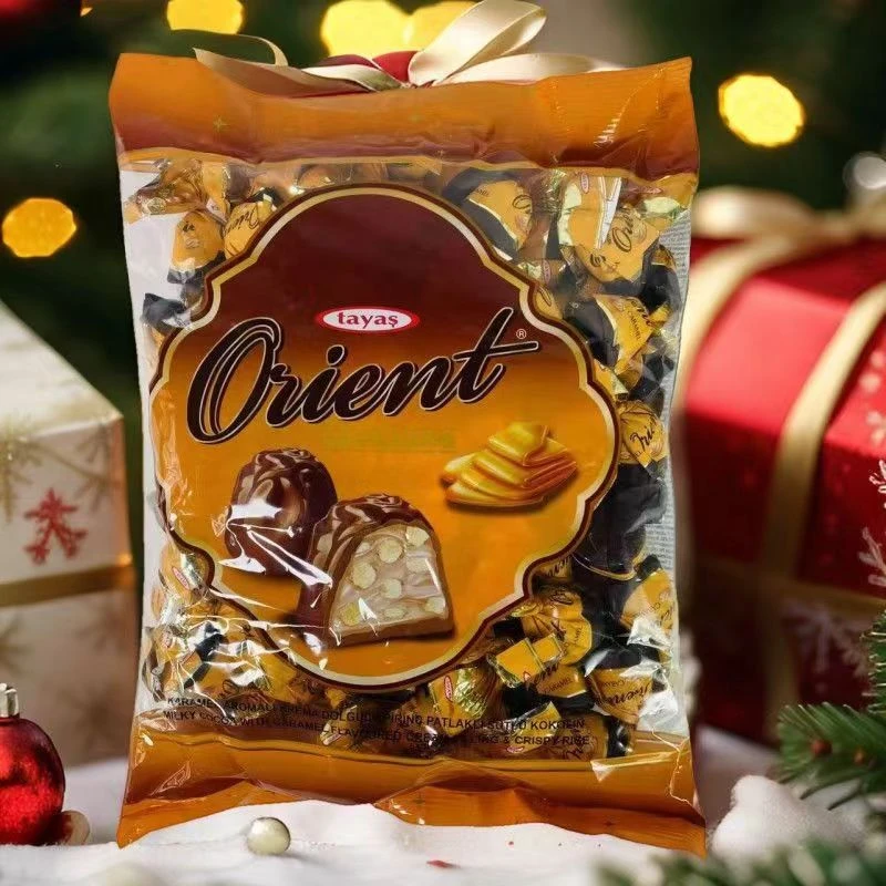 土耳其进口泰雅丝tayas焦糖味牛奶巧克力夹心糖果大袋装800克