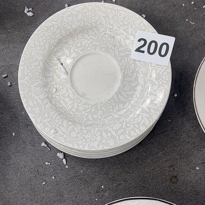 陶摆件六寸骨碟微瑕6个