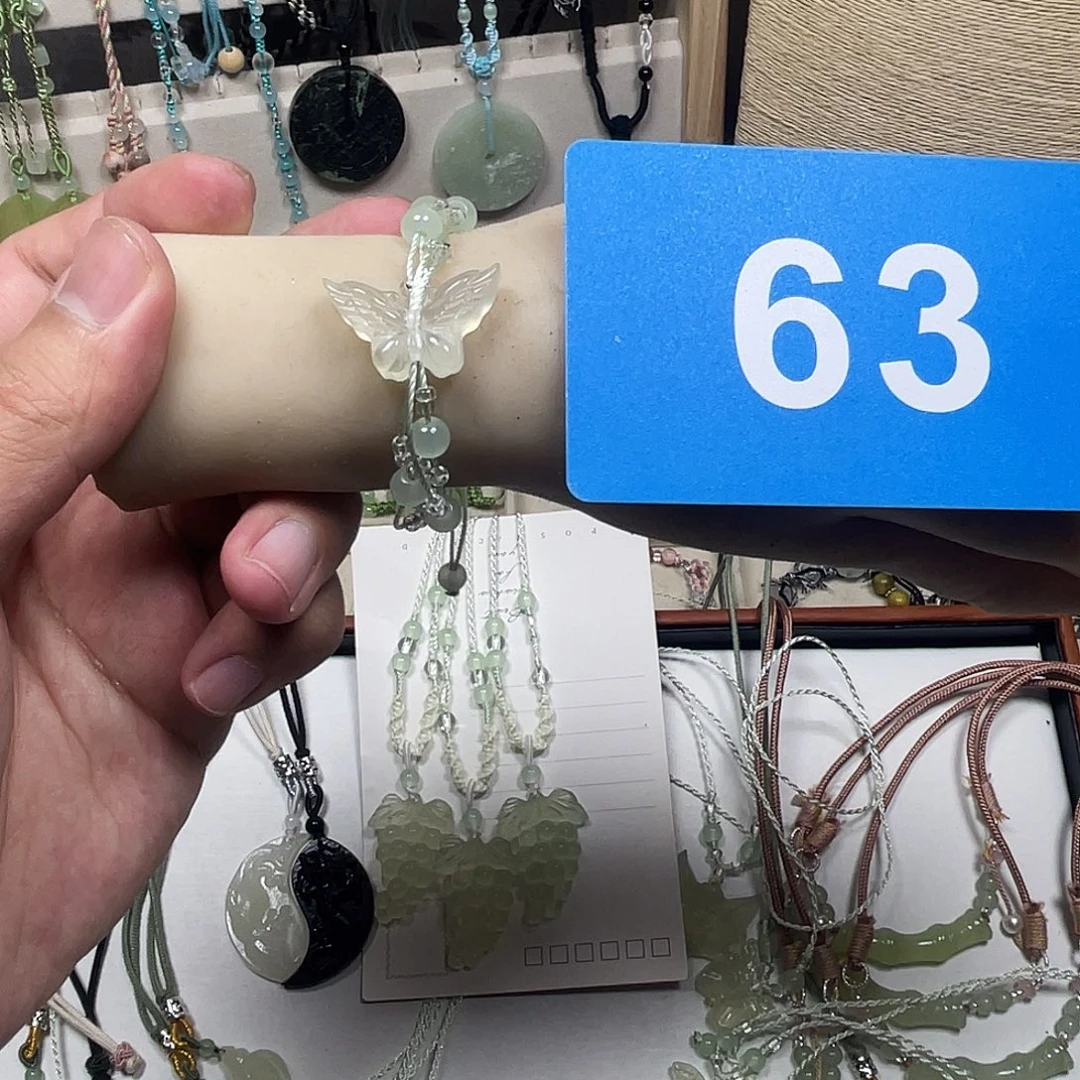 蛇纹石玉合金颈饰