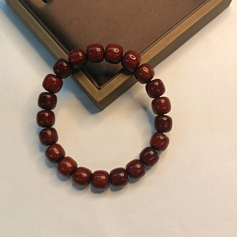 A459 印度小叶紫檀老形珠手串9mm