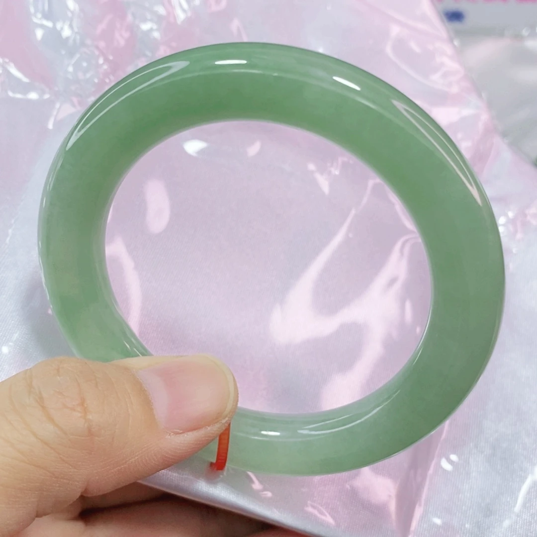 未镶嵌手镯翡翠52.3圈口圆条力推