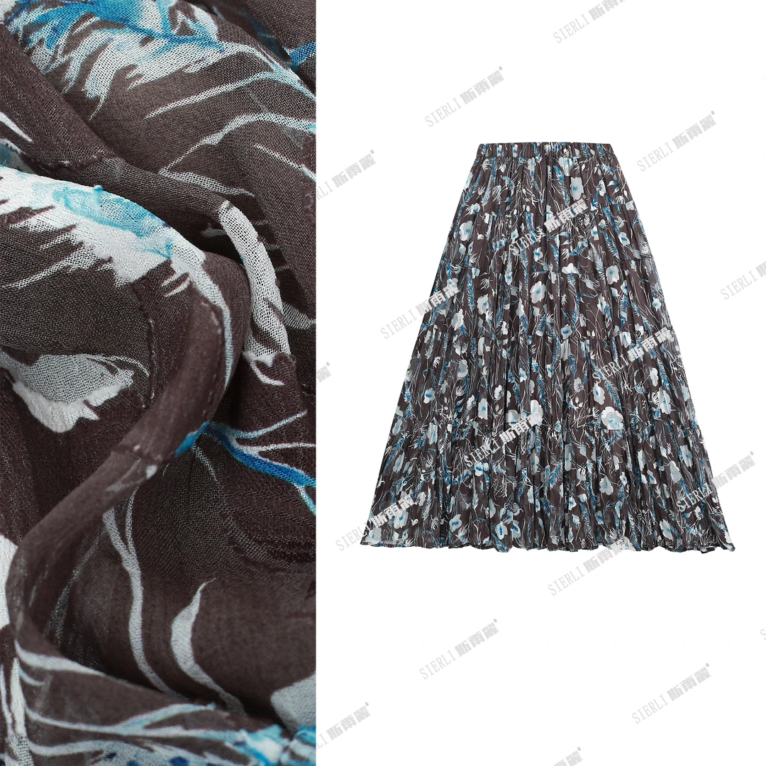 【斯尔丽】高端桑蚕丝提花半身裙Y06*