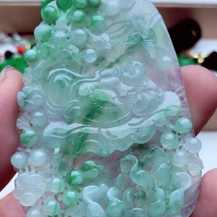 翡翠未镶嵌吊坠(不含链)