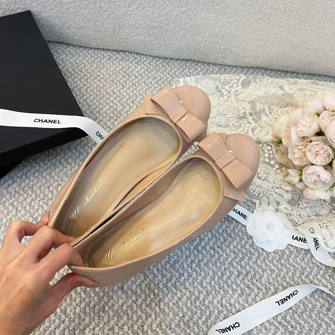 DN蝴蝶结圆头单鞋潮流时尚百搭气质仙女风一脚蹬软底女鞋8219-12