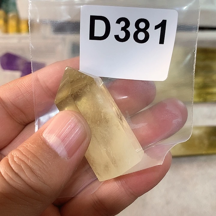 黄晶天然水晶柱子D381未镶嵌?****₊