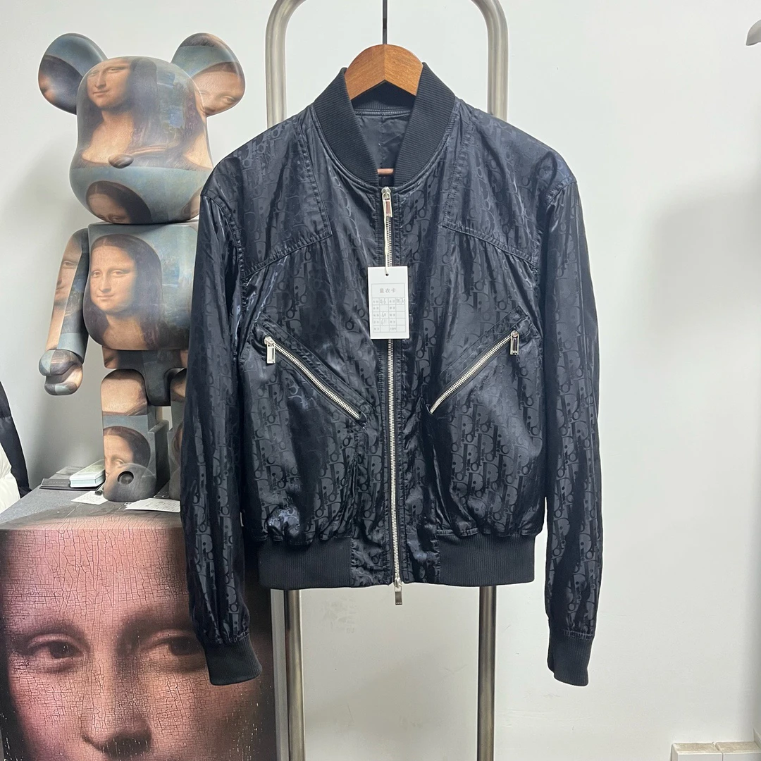 99新 DIOR/迪奥 满印飞行员夹克 M1703尺码：46 衣长61 胸围60