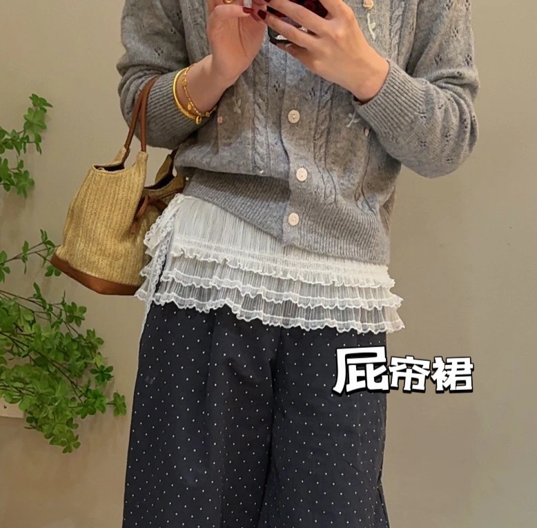 老赵服饰 层层蛋糕绑带半身屁帘裙 21AU4022