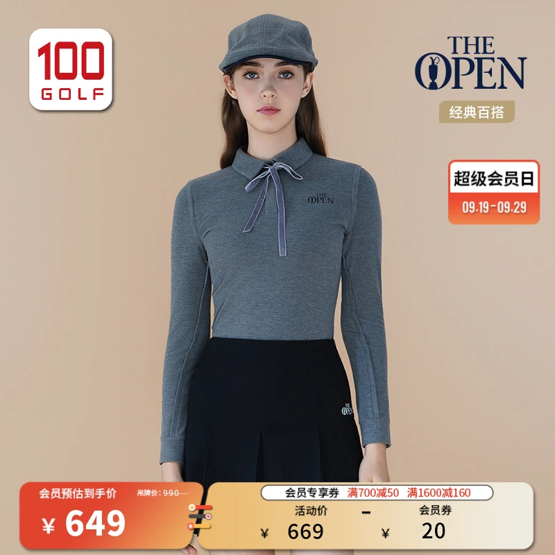 THEOPEN英国公开赛高尔夫女装25秋冬柔软透气长袖T恤TF252PC003