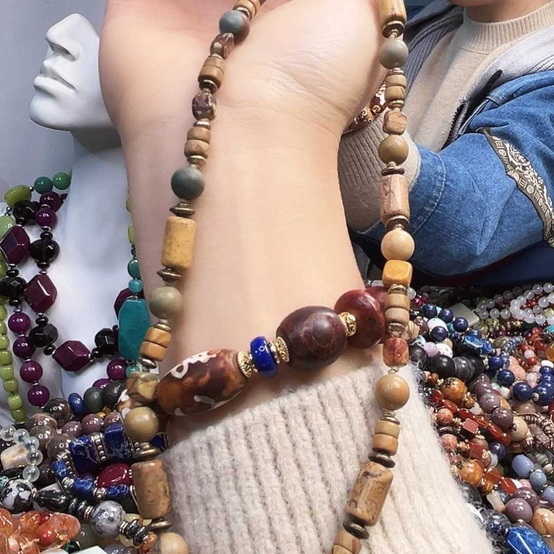 玛瑙/玉髓未镶嵌颈饰毕加索长50