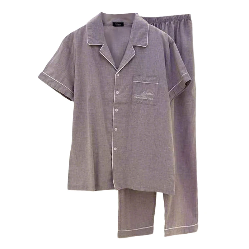 【一套装】MISNL074/男士梭织翻领短袖套