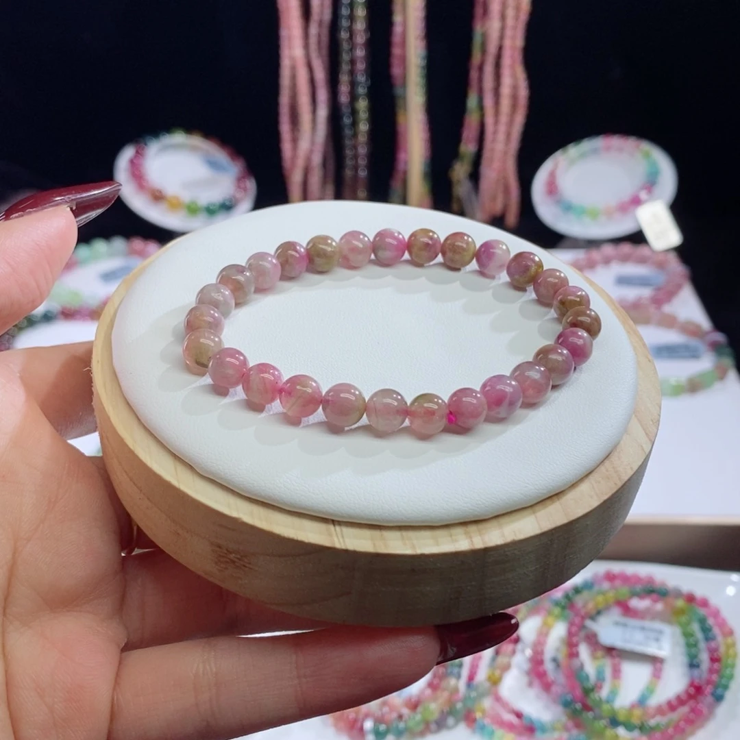 碧玺手链未镶嵌肥*肥西瓜