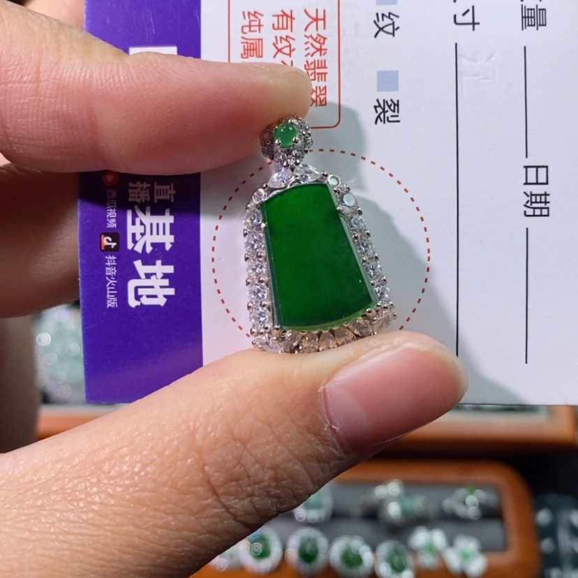 【闪购商品】翡翠颈饰银S925镶嵌天然