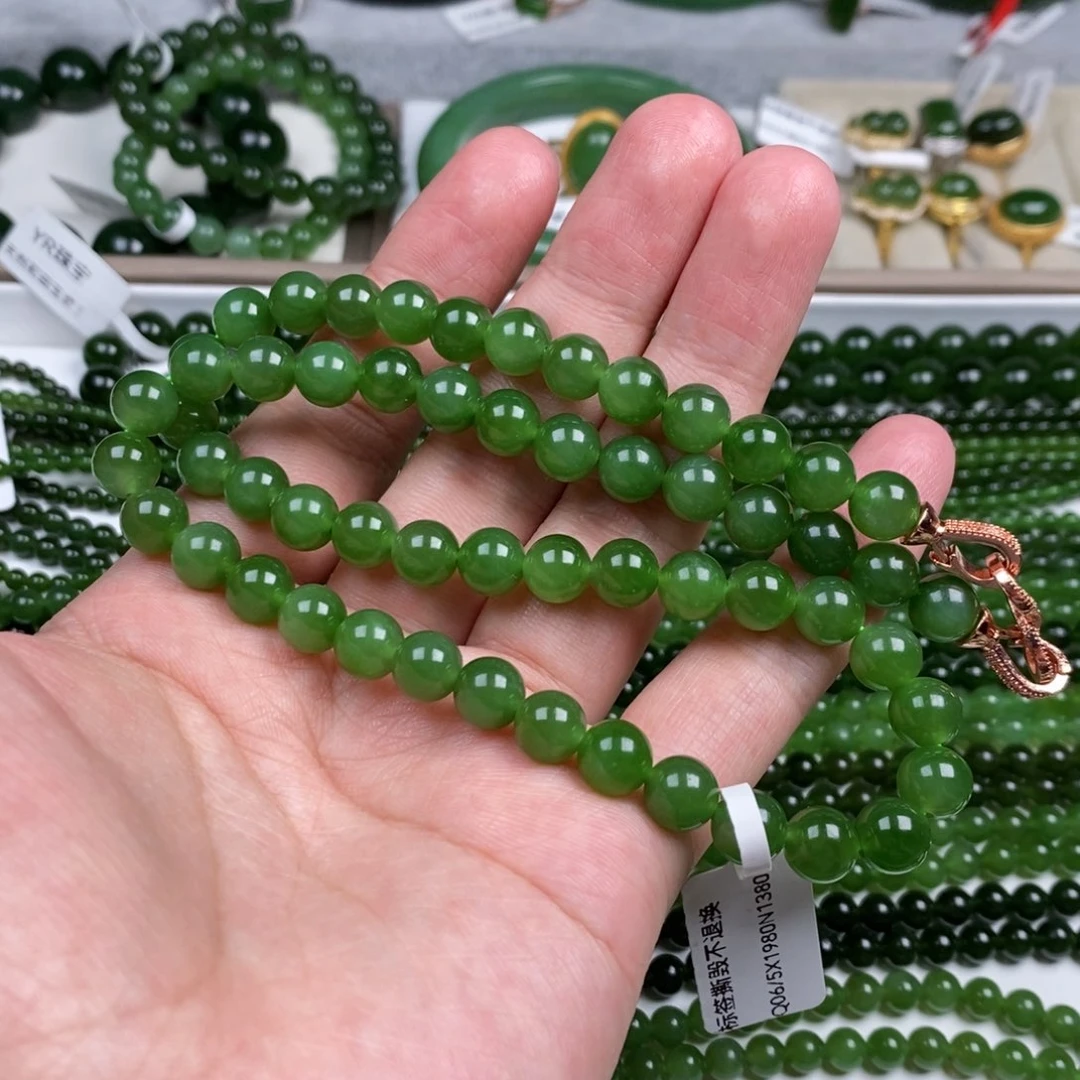 和田玉（碧玉）未镶嵌项链永*