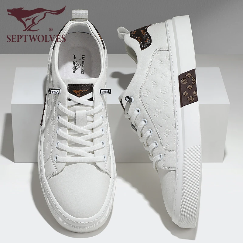 七匹狼男士小白鞋秋季经典百搭款时尚板鞋男一脚蹬休闲鞋低帮男鞋