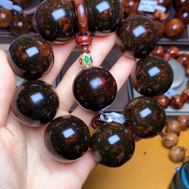 花梨木类手串/手链黄花梨风化料老挝花梨土埋料3.0