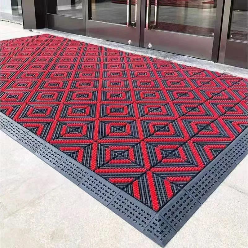 格越门口地垫商用室外防滑垫入户门防雪滑除尘刮脚拼接三合一地垫