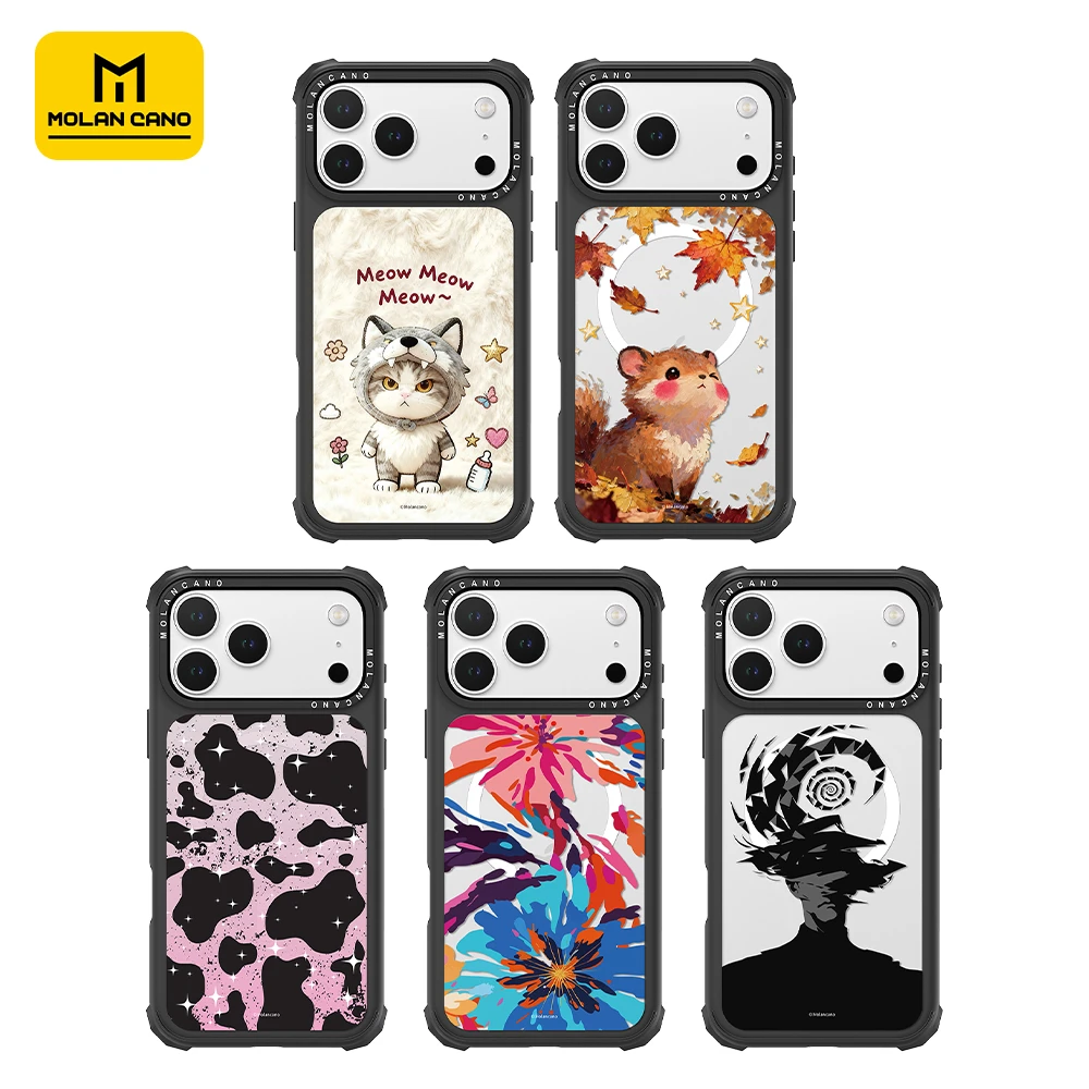 MOLAN CANO潮牌创意个性系列全包透明磁吸防摔苹果手机壳17promax