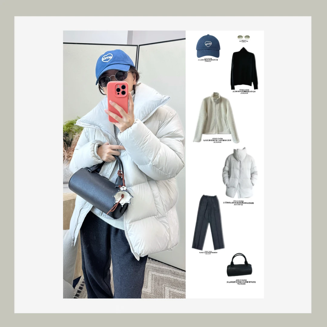 JOSIE CHOW【高端西裤】冬季超正版型咩毛绒直筒微锥管裤。JC213211