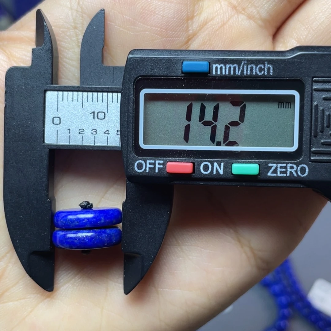 青金石未镶嵌14mm隔片配饰