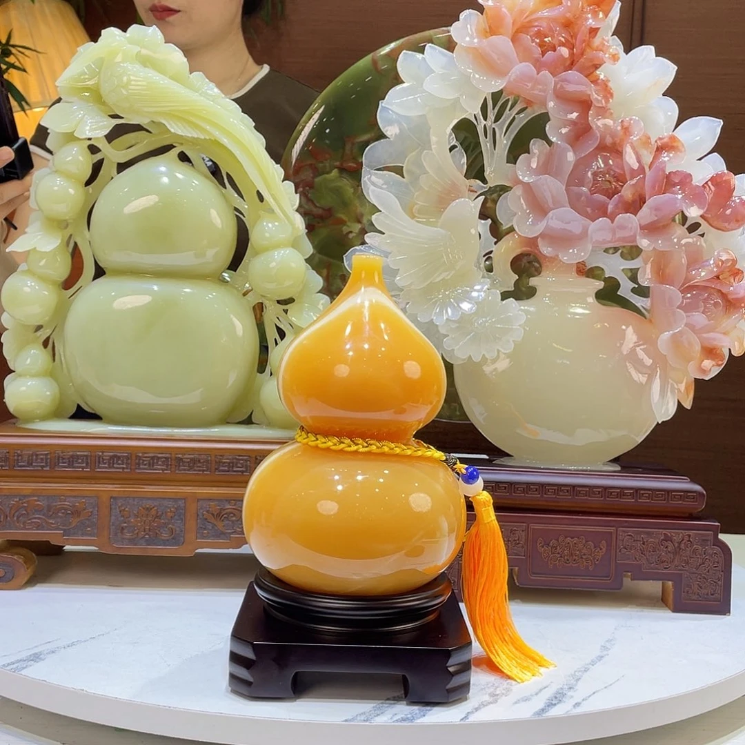 玉葫芦精品天然玉石摆件