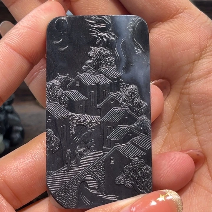 和田玉未镶嵌吊坠(不含链)